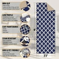 thumbnail image 3 of Ottomanson Non-Slip Hallway Runner Rug 2'2" x 6' Perfect for High Traffic Areas, Navy Trellis, 3 of 13