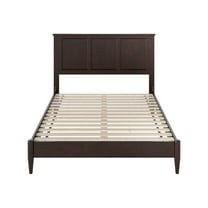Low Profile Platform Bed - Solid Wood Bed Frame - Full Size Bed - Espresso Finish