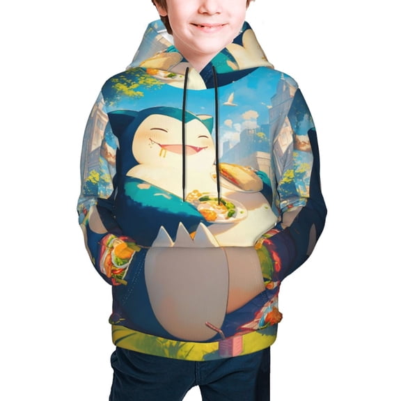 Youth Cartoon Hoodie Fashion Long Sleeve Kids Pullover Coat Casual Hoody Hooded Sweatshirts for Boys Girls