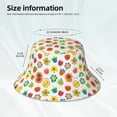 thumbnail image 3 of Salouo Cartoon Flowers Print Unisex Bucket Hat, Outdoor Summer Beach Fishing Sun Hat Fun Outdoor Vacation Hat for Men Women Teens,Reversible Double-Side-Wear, 3 of 6