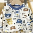 thumbnail image 5 of Toddler Boy Girls Clothes Kids Long SleeveT-Shirt and Elastic Prints Outfit 2 Piece Sweatsuit Set Cartoon Print 2PCS Set kids Winter Outfit 2PC Long Sleeve Pajamas Set 3 6 9 12 18 24 Months 2T 3T, 5 of 5