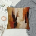 thumbnail image 2 of ONETECH Burnt Orange Abstract Pillow Covers Abstract Rust Art Painting Decorative Throw Pillowcase Modern Artwork Square Couch Cushion Cover for Living Room Sofa Accent Home Decor,, 2 of 5