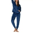 thumbnail image 3 of Felina 2 Piece Velour Hoodie Jacket Joggers Pants Lounge Set XS Size Blue, 3 of 5