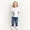 White-cat, variant on CARETOO Infant Boy Clothes Toddler 2Pcs Set Leisure Outfit Cotton Fabric Short Sleeves Tops Jeans