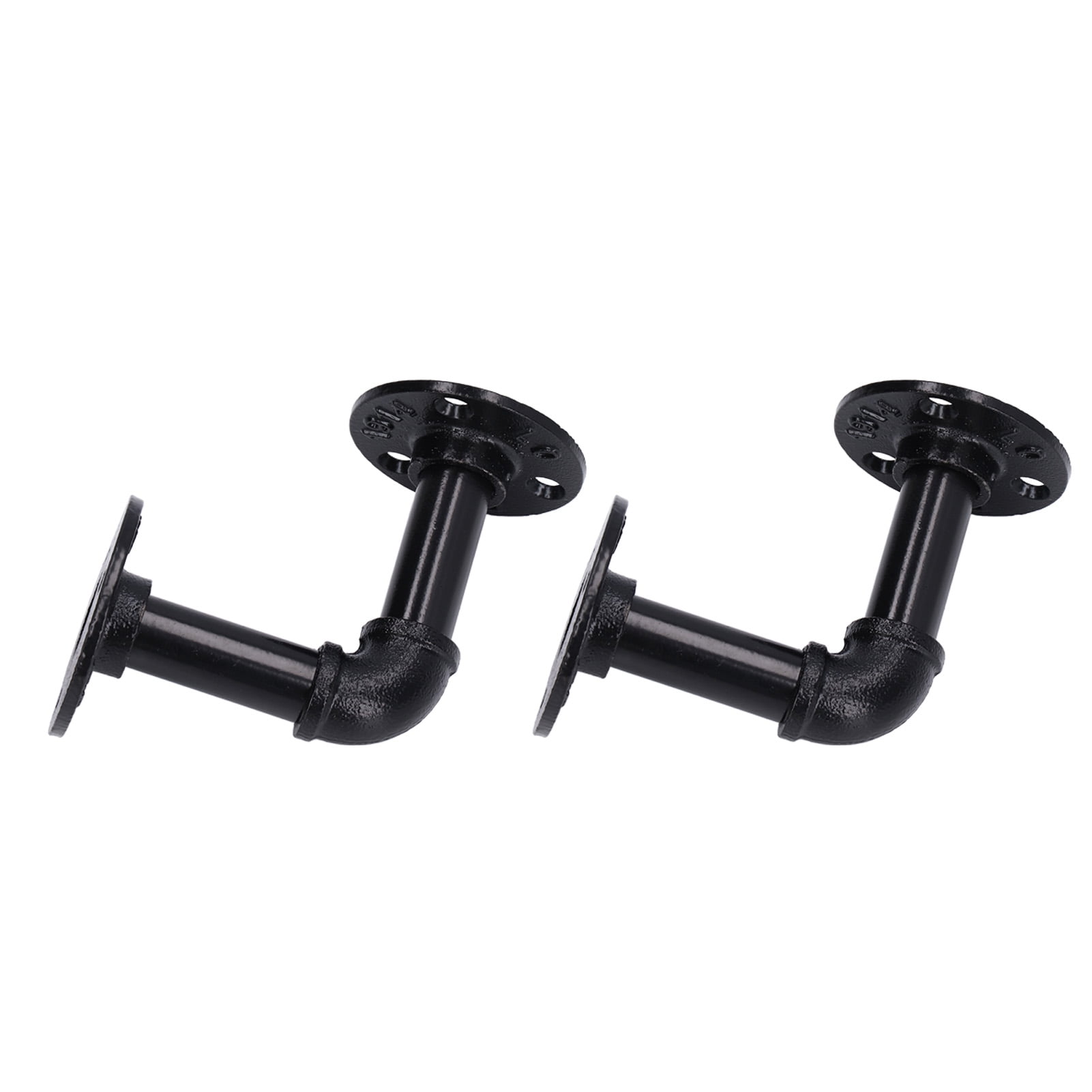 EBTOOLS Wall Shelf Brackets,Pipe Shelf Brackets Iron Black Retro Wall