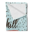 thumbnail image 2 of Saying Soft Flannel Fleece Throw Blanket, Doodle Illustration of Just Chill Typography with Watermelon Slices, Cozy Plush for Indoor and Outdoor Use, 50" x 60", Multicolor, by Ambesonne, 2 of 5