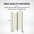 thumbnail image 3 of Proman Products FS17182 Galaxy II Indoor/Outdoor Room Divider (2-Panels, 24" with Panel), Water Repellent Fabric, Metal Frame, 50.25" W x 12" D x 71" H, Beige, 3 of 7