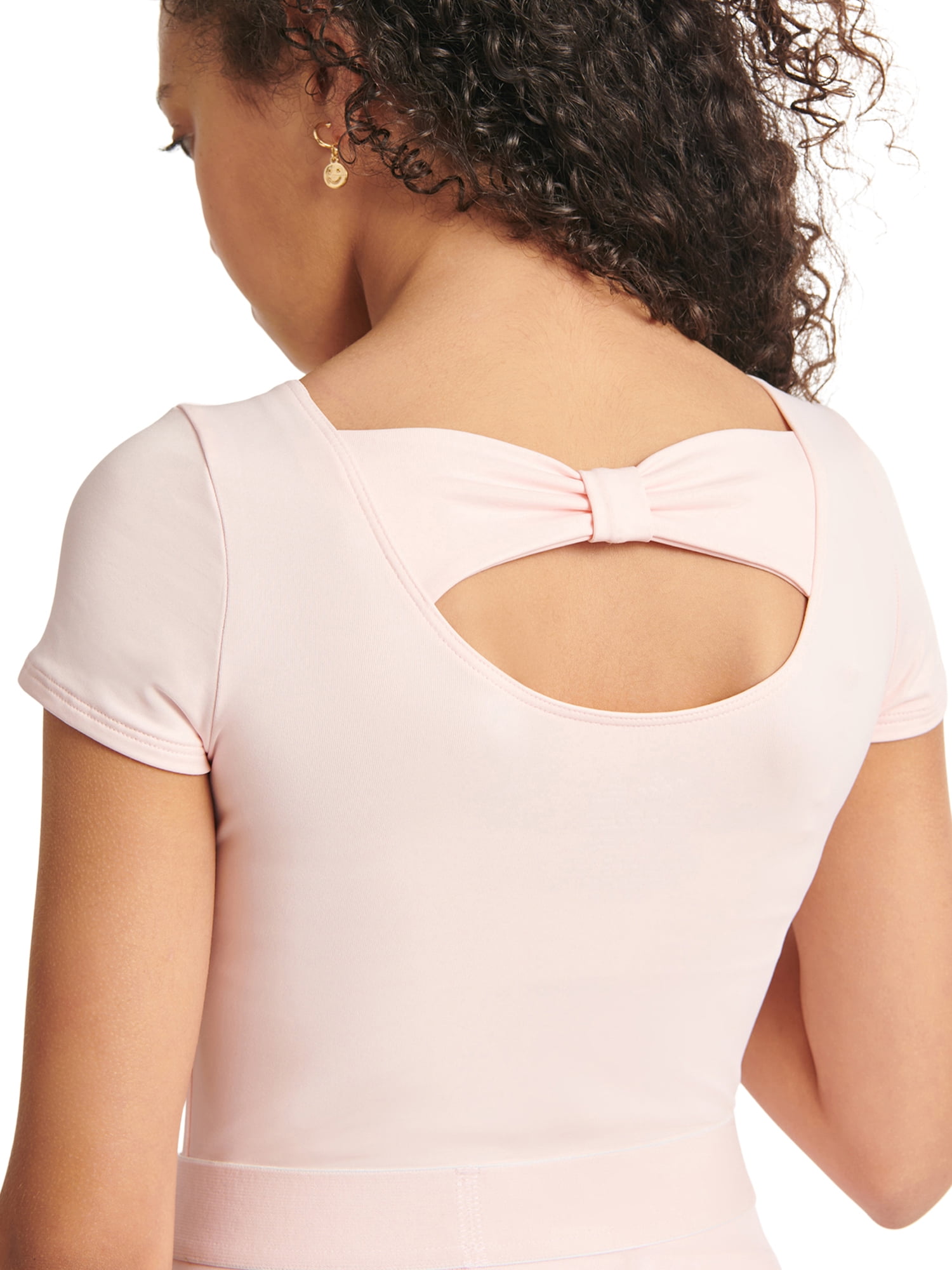 Justice Cap Sleeve Ballet Leotard for Girls with Bow Back, Sizes XXS-XL