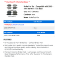 thumbnail image 2 of Brake Pad Set - Compatible with 2003 - 2005 INFINITI FX45 Base 2004, 2 of 2
