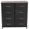 thumbnail image 2 of Fithood 4-Tier Wide Drawer Dresser, Storage Unit with 8 Easy Pull Fabric Drawers and Metal Frame, Wooden Tabletop for Closets, Nursery, Dorm Room, Hallway,Gray, 2 of 5