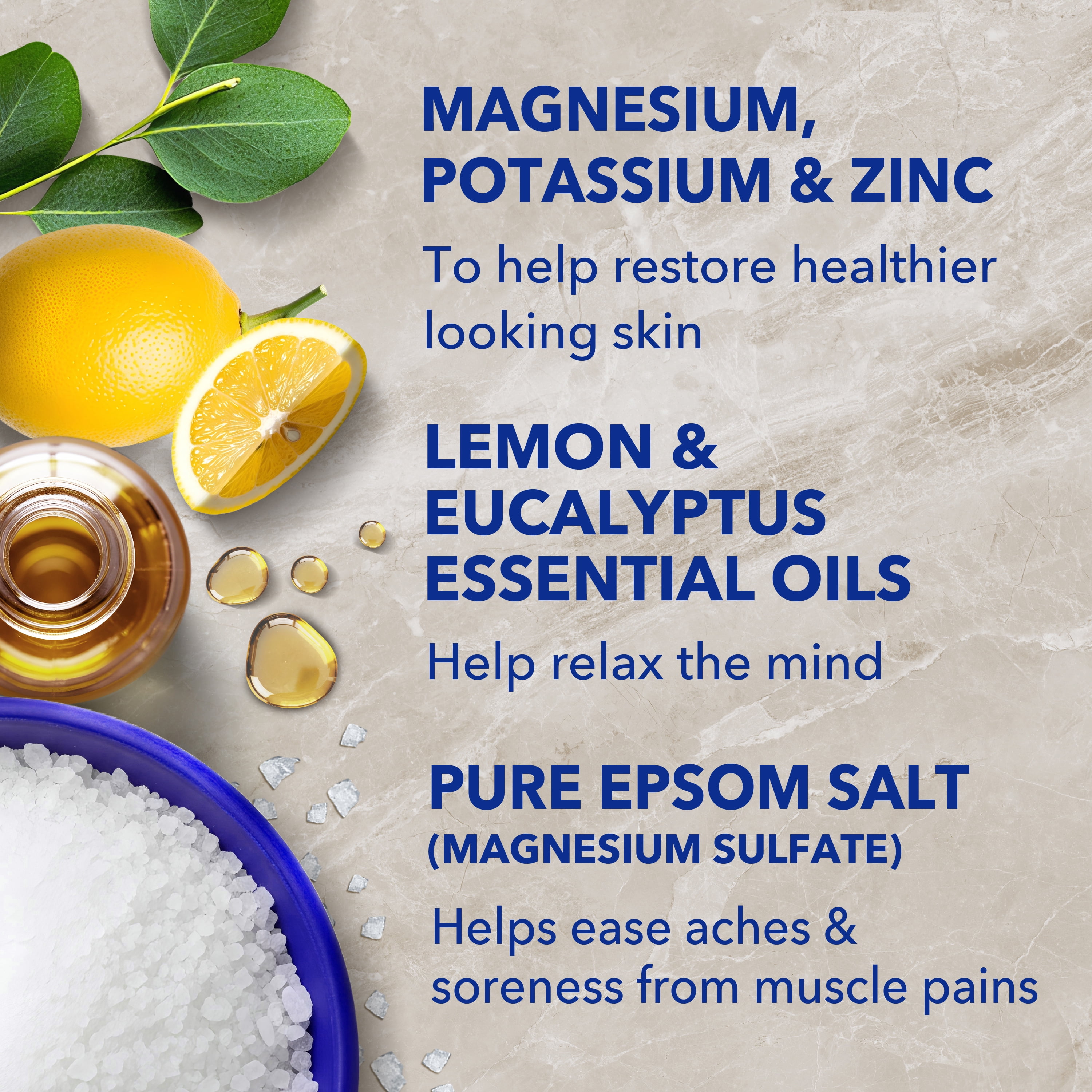 Dr Teal's Restorative Minerals Epsom Salt Soak with Magnesium, Potassium & Zinc, 7 lbs