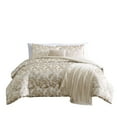 Mainstays 5Piece Gold Floral Comforter Set, Full/Queen