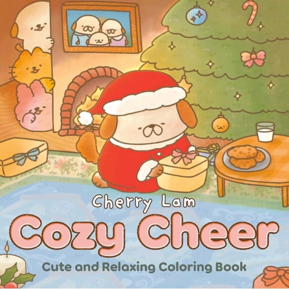 Cozy Cheer: Cute and Relaxing Coloring Book [A Christmas Coloring Book], (Paperback)