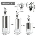 thumbnail image 4 of AGCAN Olive Oil Dispenser Bottle for Kitchen, Glass Oil and Vinegar Dispenser with Flip Top Pourer, 3 Pack, 7 oz/10 oz/17 oz, 4 of 8
