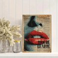 thumbnail image 2 of UXIEQU Lips Text Collage Canvas Wall Decor 15.75x11.81 Inches, 2 of 8