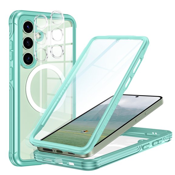 Casetego MagSafe Compatible Shockproof Cell Phone Case for Samsung Galaxy S24, Green