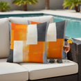 thumbnail image 2 of Outdoor Pillow Cover Black Orange Block Set of 2 Waterproof Throw Pillowcases Modern Abstract Art Decorative Patio Furniture Pillows for Couch Garden Indoor & Outdoor Use, 2 of 9
