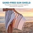 thumbnail image 2 of Unique Bargains Turkish Striped Cotton Beach Towel with Tassel Trim Blue 71" x 40", 2 of 8