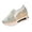 Gold, variant on Women's Slip On Mesh Sneakers with Floral Embroidery Sparkly Sequin Breathable Arch Support Slip On Platform Shoes with Hidden Wedge Heel Walking Shoes 10 Wide Silver