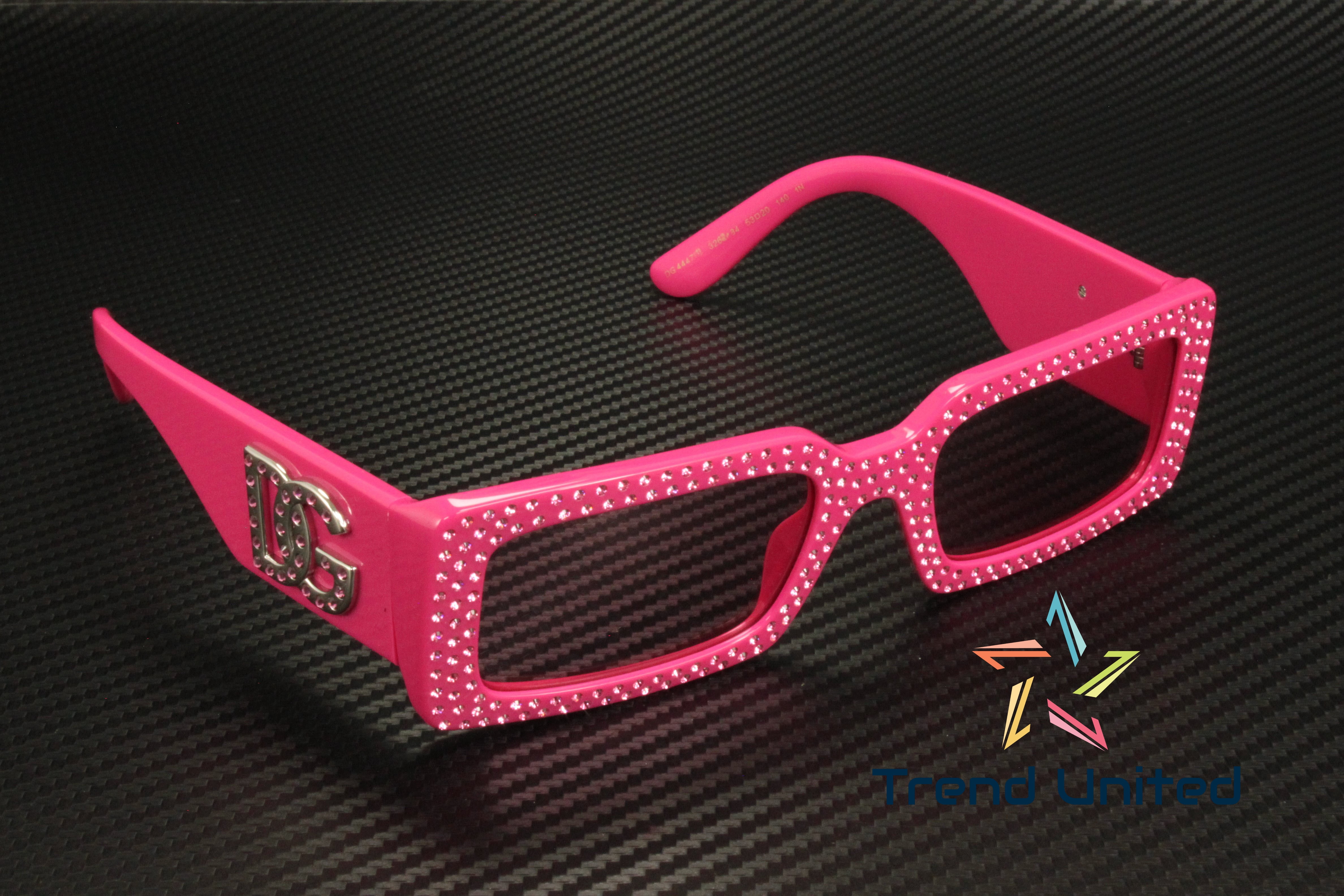 DOLCE & GABBANA DG447B 326284 Pink Crystal Embellished Acetate Sunglasses DOLCE & GABBANA DG4447B 326284 Fuchsia Pink 53 mm Women main image 3
