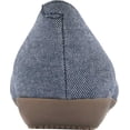 thumbnail image 4 of Women's Cliffs by White Mountain Clara Flat Dark Blue Denim Canvas 6.5 W, 4 of 6