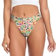 thumbnail image 1 of Balery Travel Tangas de Algodón para Mujer con Estampado – Ropa Interior Sexy, Transpirable, G-string-Large, 1 of 6