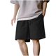 thumbnail image 2 of pstuiky Hombres bajos, Pantalones cortos casuales y modernos de verano para hombre con cintura elástica y cordón de color sólido Pantalones cortos de golf, 2 of 9