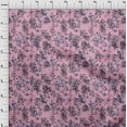 thumbnail image 3 of oneOone Polyester Lycra Light Pink Fabric Leaves & Floral Texture Quilting Supplies Print Sewing Fabric By The Yard 56 Inch Wide, 3 of 4