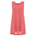 thumbnail image 7 of Women's Sleeveless Swimwear Coverups T Shirt Beach Dress Tank Bikini Cover Up Casual Loose Fit Dress Pink, 7 of 7