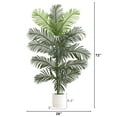 thumbnail image 2 of Nearly Natural 6ft. Artificial Paradise Palm with White Decorative Planter, Green, 2 of 7