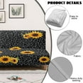 thumbnail image 4 of Xoenoiee Sunflower Leopard Print Futon Cover High Stretch Armless Sofa Covers Foldable Sofa Bed Covers Jacquard Futon Slipcover Waterproof Furniture Protector for Kids, Pets, 4 of 7