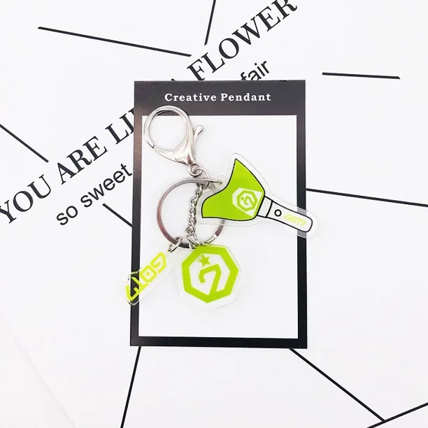 (Bulletproof Youth League) Keychain for Signature Merchandise Bomb Key Ring Acrylic double-sided transparent keychain