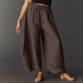 thumbnail image 5 of Evdexr Women's Wide Leg Pants Lace Trim Drawstring Trousers 2026 Summer Loose Casual Pant Lightweight High Waisted Elastic Palazzo with Pockets M, 5 of 5