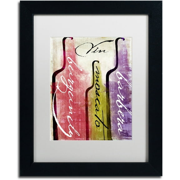 Trademark Fine Art "Wine Tasting II" Canvas Art by Color Bakery White Matte, Black Frame
