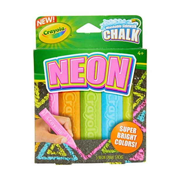 Crayola Neon Washable Sidewalk Chalk Walmart Walmart