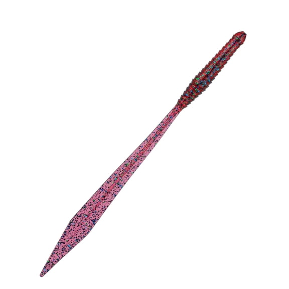 6th Sense Fishing Ridge Worm Long Ribbon Tail, 10", Plum Bug