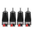 thumbnail image 1 of Adaptador Borsuer RCA a cables de altavoz, 4 unidades RCA macho a terminal, 1 of 7