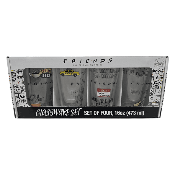 Friends 16oz 4 Pack Glassware Set