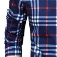 thumbnail image 4 of Camiseta informal para hombre camisa a cuadros de manga larga para hombre cómoda de ajuste regular con botones para citas para el hogar para el trabajo ANGGREK  Otros, 4 of 7