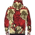 thumbnail image 7 of Lsque Mythical Red Stag Illustration Pattern Casual Men's Hoodie,Hooded Sweatshirt with Kangaroo Pocket,Pullover Hoodie-3X-Large, 7 of 7