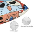 thumbnail image 3 of Honeii Funny Cats Print Pillow Cases,Plush Throw Pillow Covers,Decorative Pillowcase for Sofa, Couch, Living Room-16"x24", 3 of 6