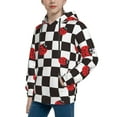 thumbnail image 2 of Sikiie Ladybugs Of Black And White Checkers Youth Hoodie Sweatshirt Pullover Hooded Classic Casual Essentials Hoodiefor Boys Girls Kids -Large, 2 of 6