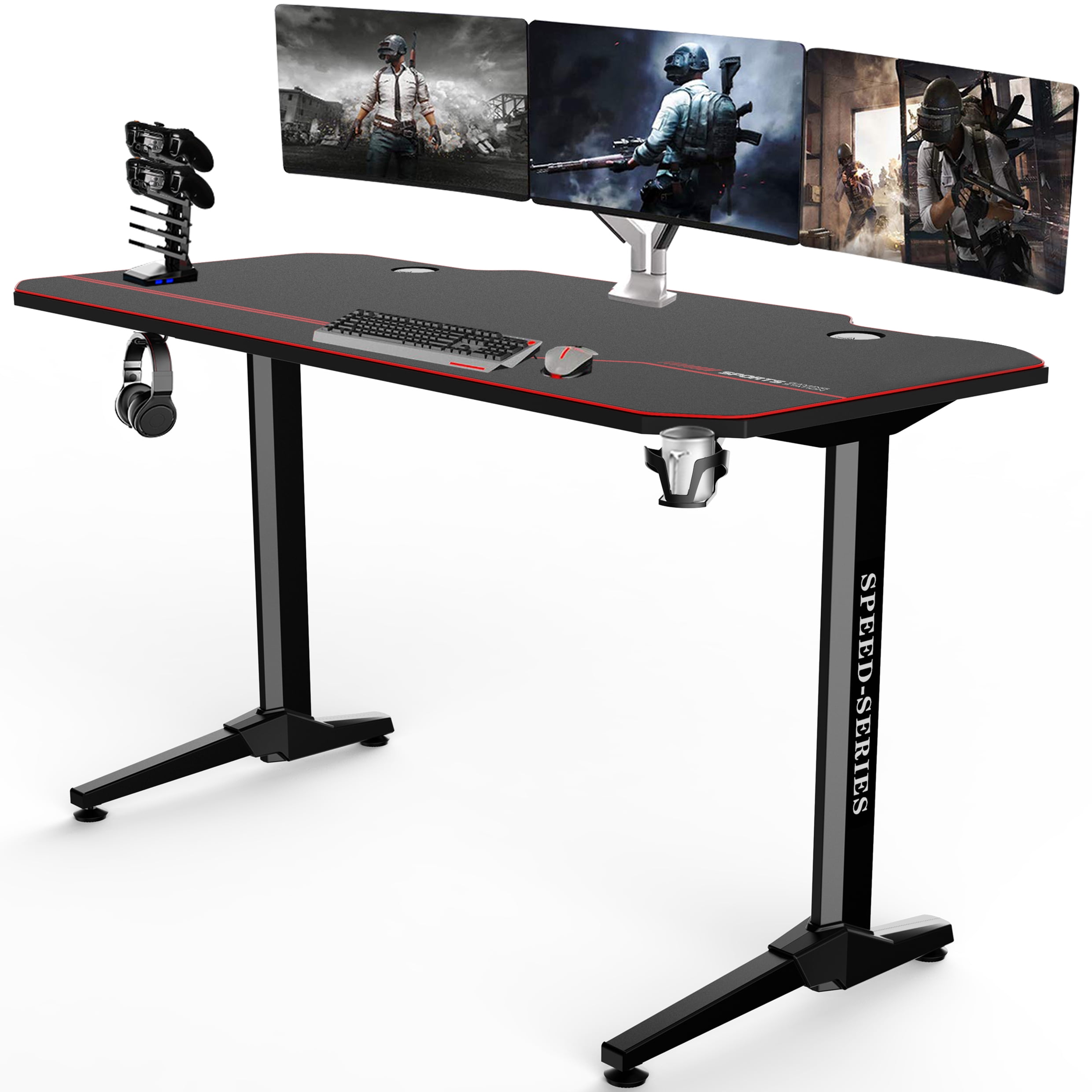 Kinsal 55 inch Gaming  Desk  Speed Series Computer  Desk  with 