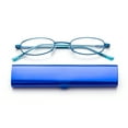 thumbnail image 2 of Newbee Fashion-Portable Compact Reading Glasses in Aluminum Case Metal Oval Shaped Reading Glasses with Spring Hinge in Portable Compact Case Lightweight Reader Slim Design Comfort fit, 2 of 7