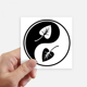 thumbnail image 1 of Pegatinas de pared Unbranded Budismo Yin Yang Negro Blanco Cuadrado 10 cm Maleta Portatil Motobike 8pcs, 1 of 1