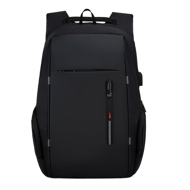17.3-inch laptop backpack work-daily backpack water resistant travel work computer backpacks USB charging port (A, black)