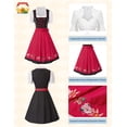 thumbnail image 2 of Vestido dirndl alemán JASAMBAC para disfraz de cerveza de Halloween, 2 of 6