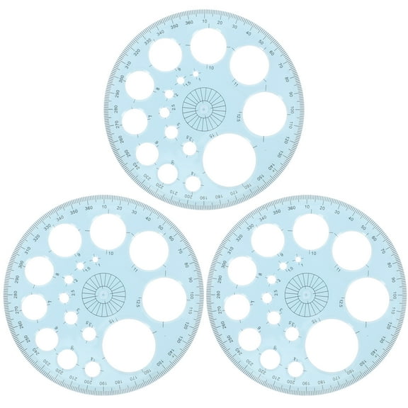 FESTFENDS Classroom Protractor Circle Protractor Sky-Blue 3Set