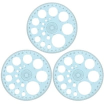 FESTFENDS Classroom Protractor Circle Protractor Sky-Blue 3Set