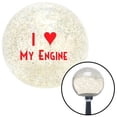 thumbnail image 1 of Red I Love My Engine Clear Metal Flake Shift Knob with M16 x 1.5 Insert Shifter Auto, 1 of 1